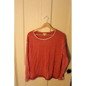 Sundance Coral Tie Dye‎ Long Sleeve Sweater Top Size S